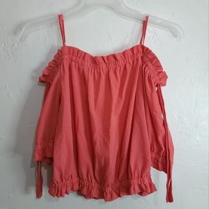 NINE Salmon Off Shoulder Top